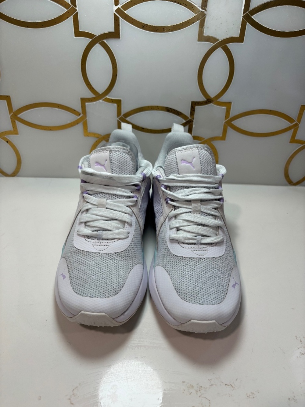 Puma Anzarun Running Shoes Women's 8.5 White Glow Light Lavender 374255-22
